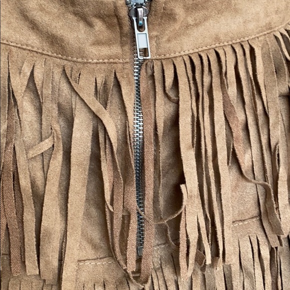 BOHO BABE FESTIVAL HIPPIE FRINGE New with Tags Faux Suede Fringe Skirt - Picture 4 of 4